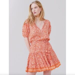 Poupette St Barth Bona Lemon Print Mini Dress